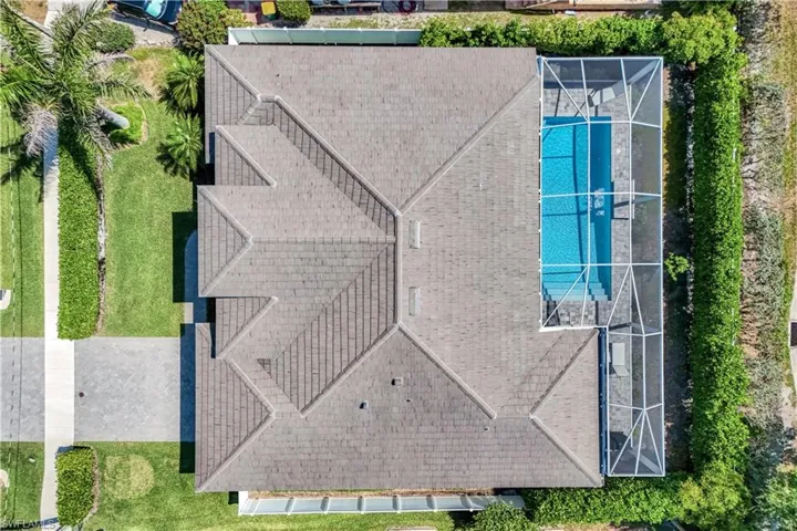 Birds eye view of property