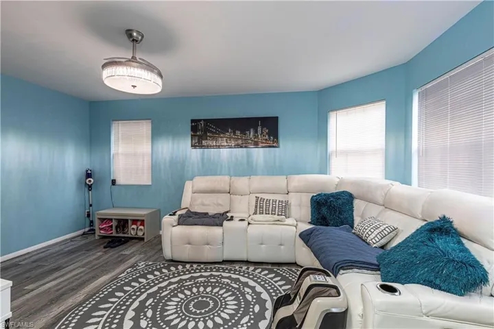 Living room featuring wood-type flooring