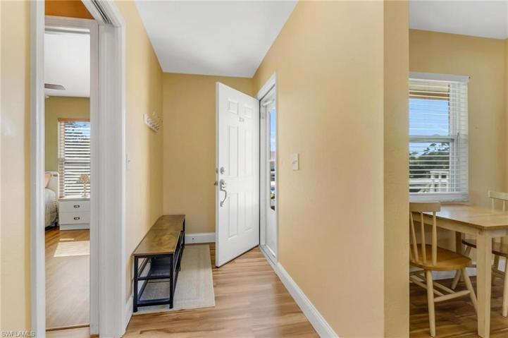 Entry foyer with storage.