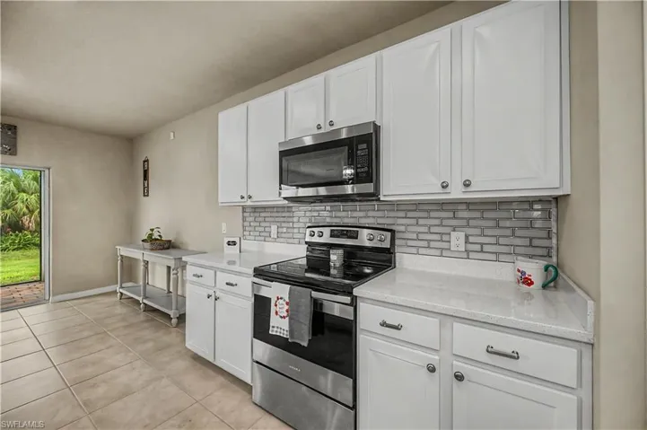 closer picture of the nice newer stainless steel appliances.