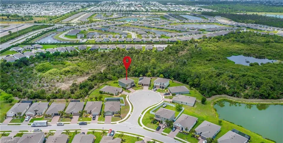 sits on a cul-de-sac street, on a super quiet street, close to the back gate for easy access. This is the beautiful landscape picture of the village of Entrada, in North Cape, mostly a no flood zone, & minutes to the no toll bridge with quick access to downtown Ft. Myers.
