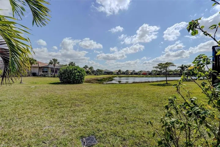 View of yard featuring a water view