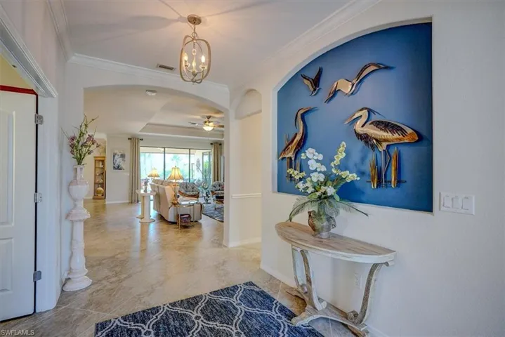 Hall with crown molding