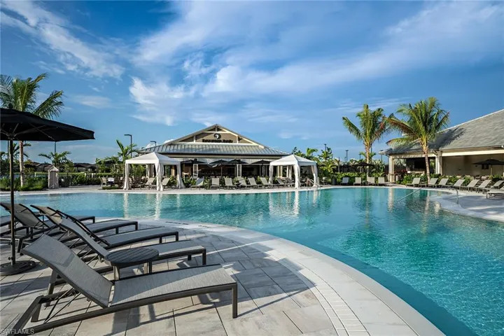 View of swimming pool featuring a gazebo and a patio