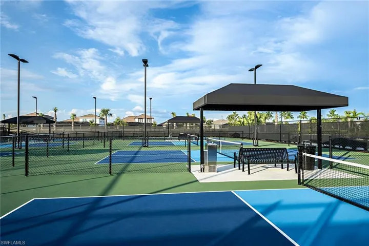 View of tennis court