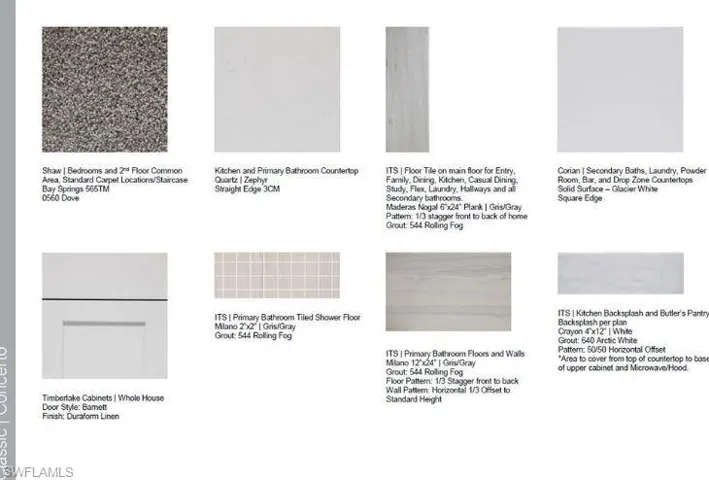 Design Selections.  Home is under construction and selections are subject to change.