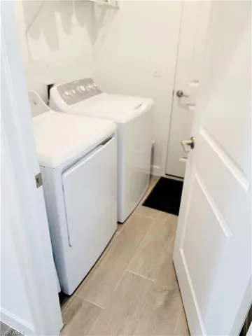 Laundry room featuring washer and dryer