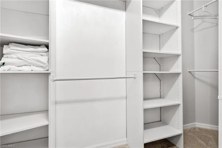 Walk in closet off of Master Bath