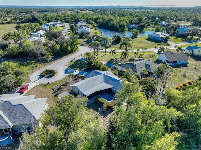 Aerial view of residential area