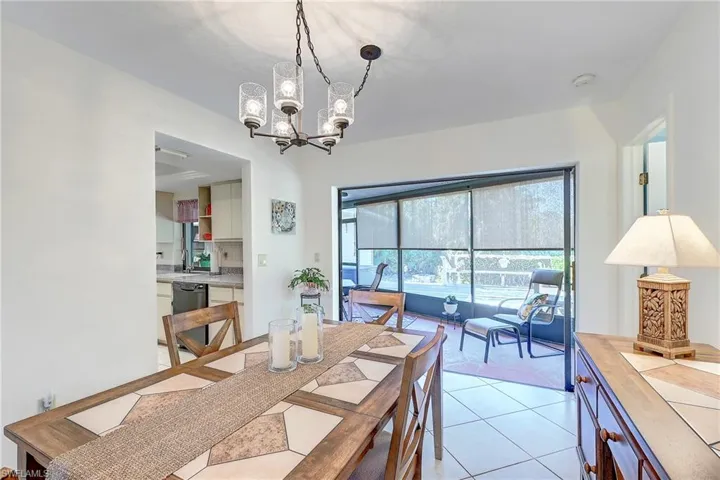 Dining room featuring access to lanai