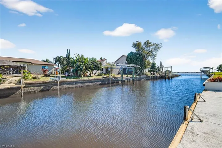 Dock with a water view