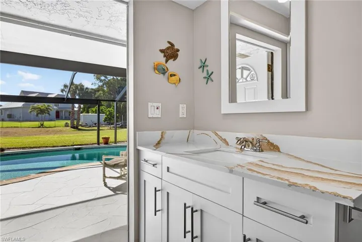Bathroom featuring vanity