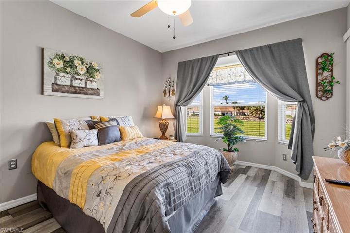 Your master wing has serene views of the lake from your bay window. Lovely LVP waterproof flooring.