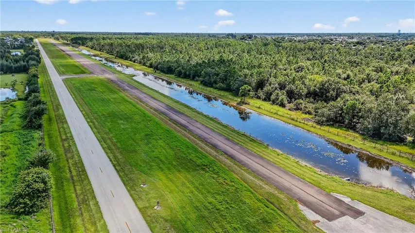 Drone / aerial view Runway.