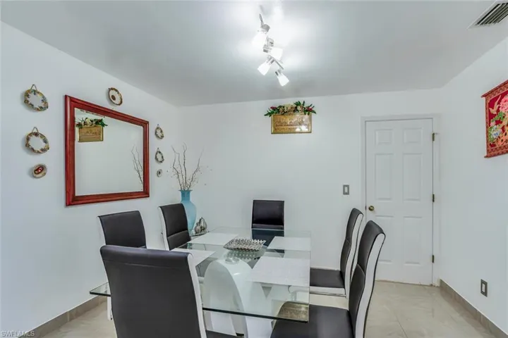 Dining space featuring baseboards