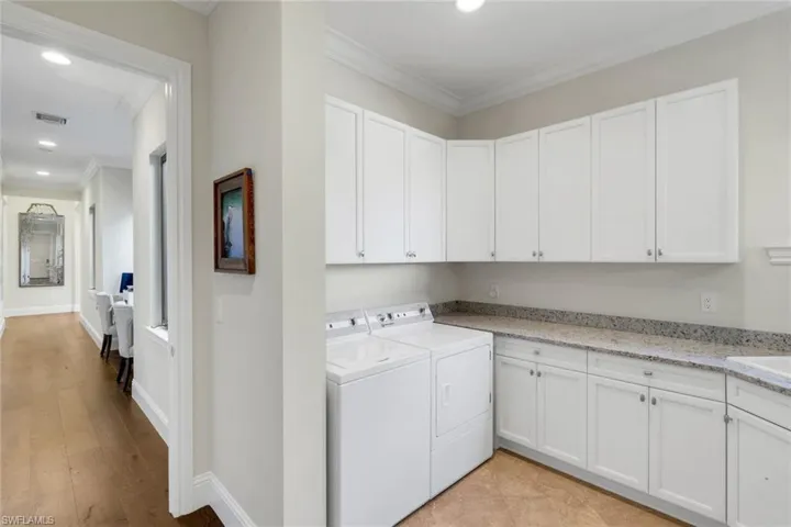 4th Bedroom featuring Queen Bed, carpet, ceiling fan, and crown molding