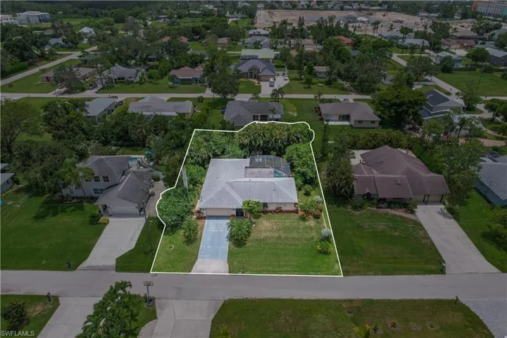 Birds eye view of property