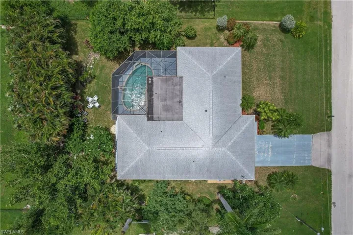 Birds eye view of property