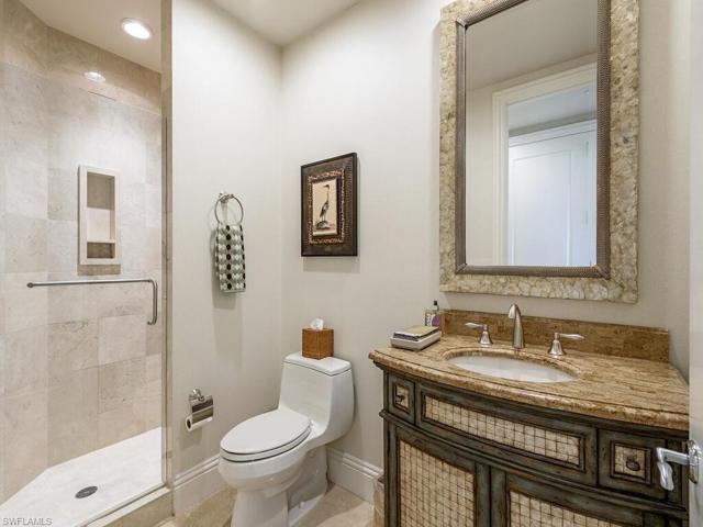 Powder room or extra bath available for overflow guests.