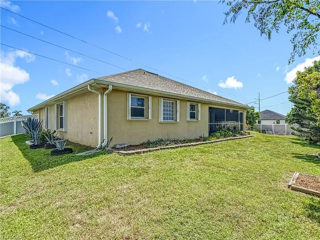 Back yard is north facing