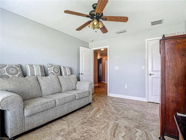 Guest bedroom with large closet