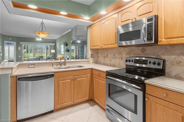 Kitchen featuring plenty of counter space and a great view from kitchen