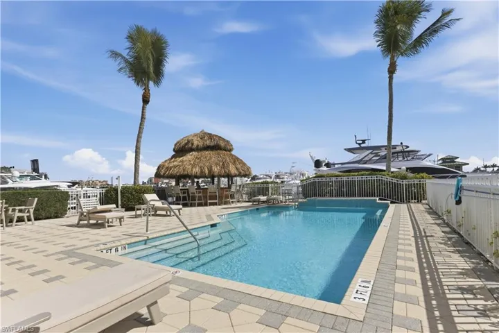 Community pool with a gazebo