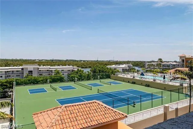 Rooftop tennis court