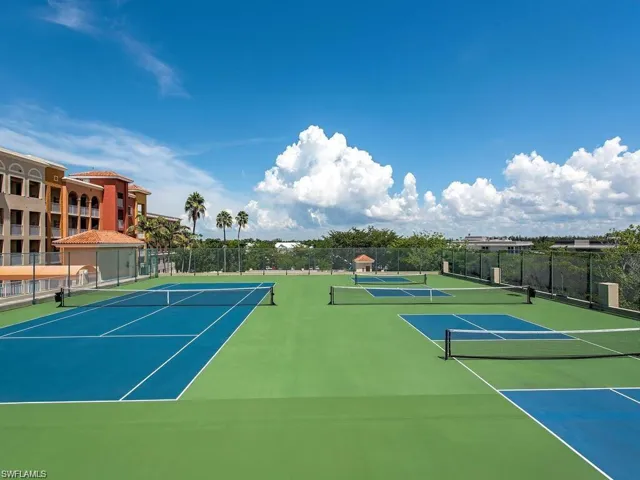 Rooftop tennis court