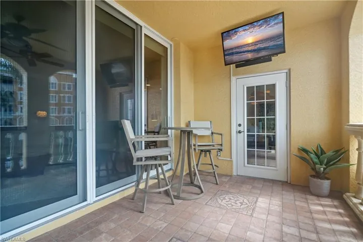 Balcony with a patio
