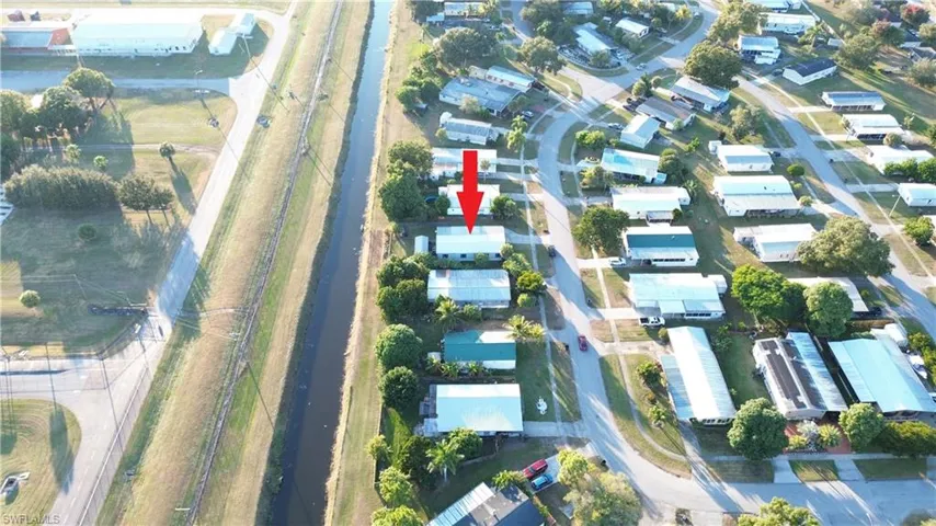 Aerial view of property's location