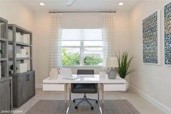 Den, with furniture included