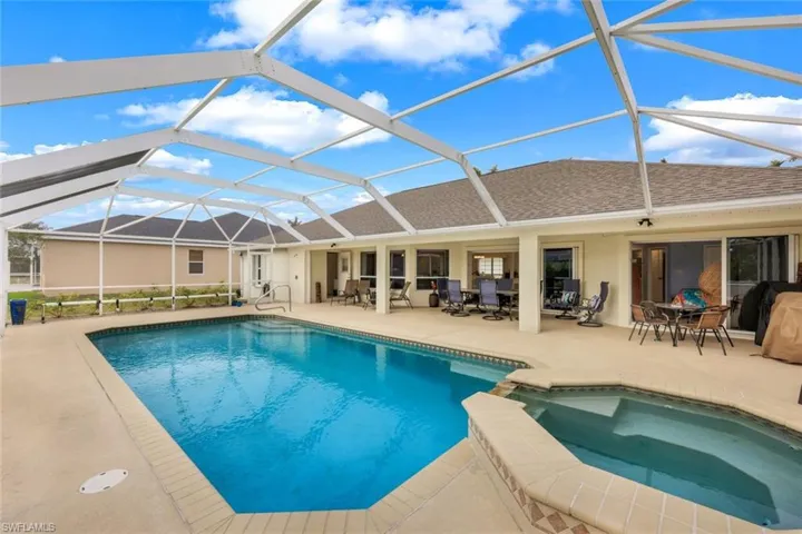 Large outdoor area is great for entertaining or just relaxing poolside.