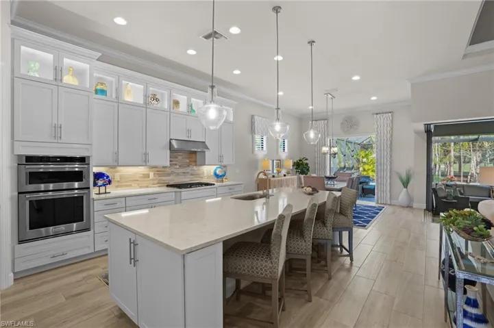 Chef-inspired appliances and elegant cabinetry