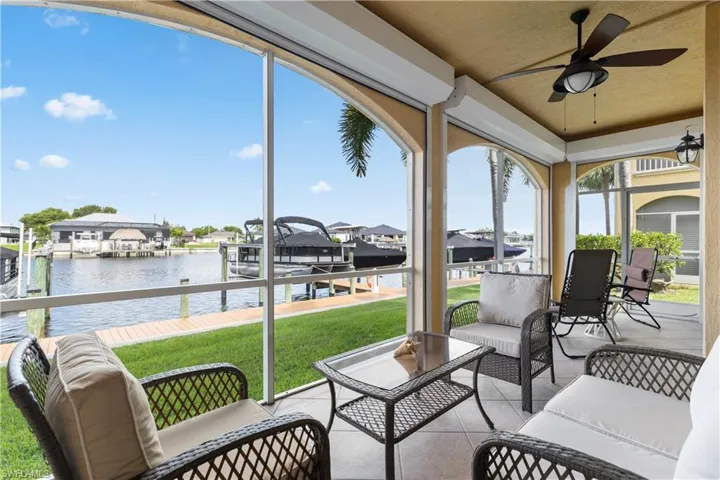 Lanai Has Electric Roll Down Hurricane Protection Shutters