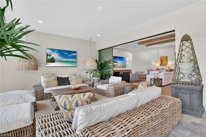 Living room featuring recessed lighting