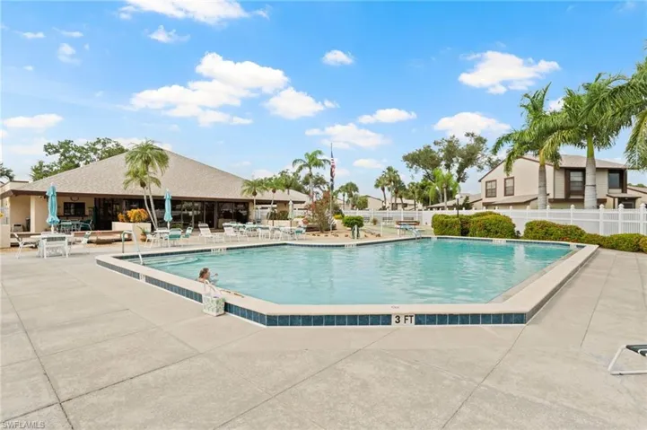 View of pool featuring a patio area