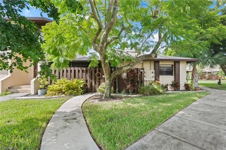 View of front of home with a front yard