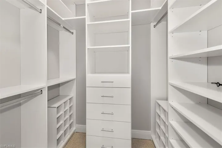View of walk in closet