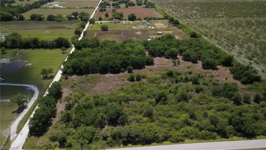 Aerial overview of property's location with rural landscape
