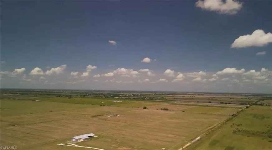 Aerial view of sparsely populated area
