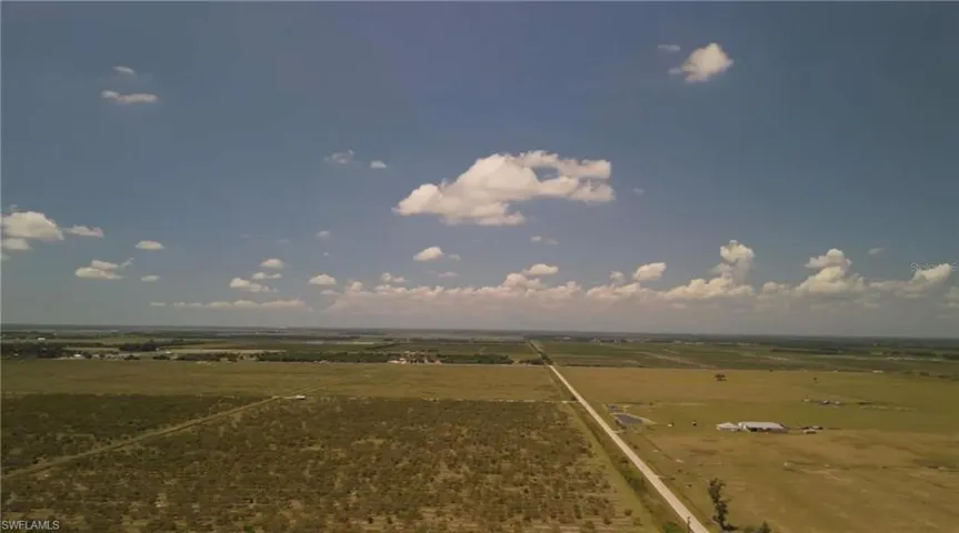 Aerial view of sparsely populated area