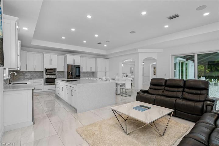 Kitchen and family room