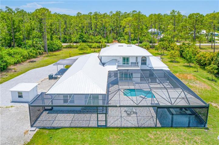 Aerial rear view of 6181 Shady Oakes