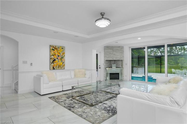 Views of pool from living room