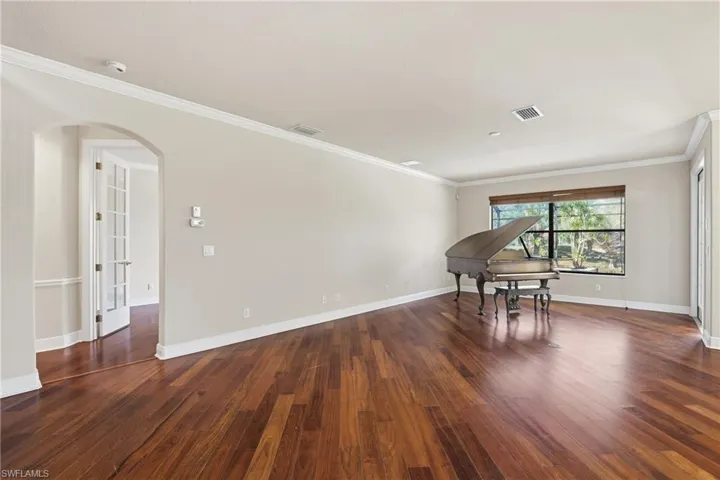 Grand piano in family room
