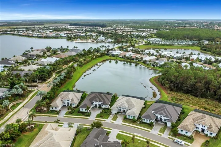Aerial view of Stock home and Naples Reserve amenities.