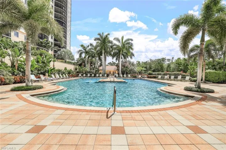View of pool featuring a patio area