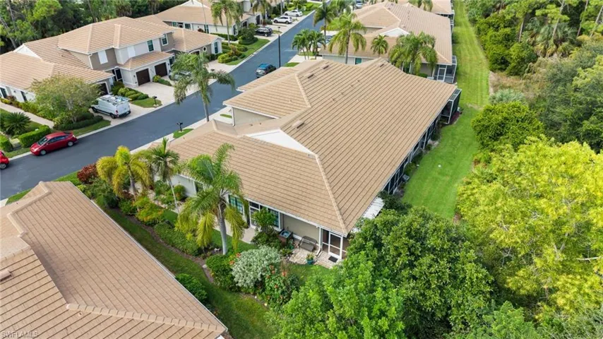 Aerial view of residential area