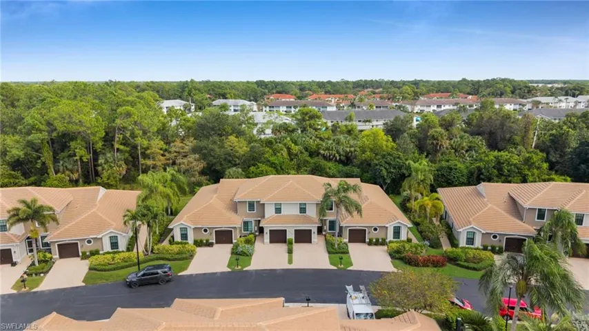 Aerial perspective of suburban area